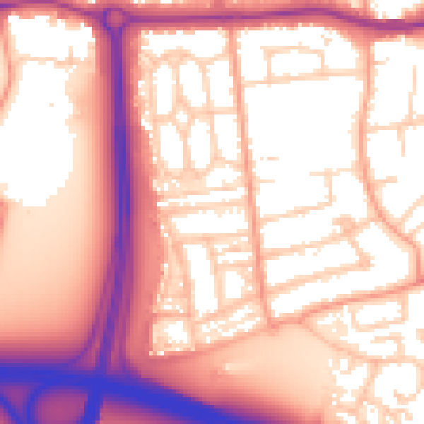 Daytime road noise heatmap for SL1 5JX