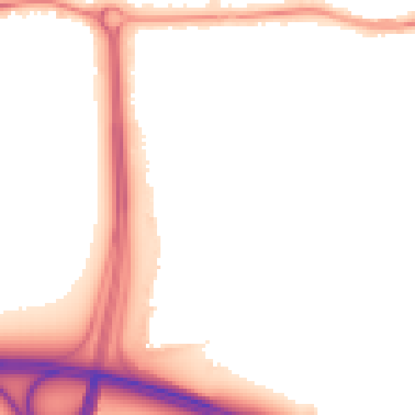 Night-time road noise heatmap for SL1 5JX