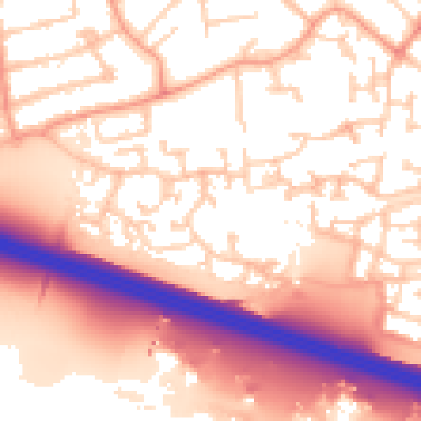 Daytime road noise heatmap for SL1 5TG