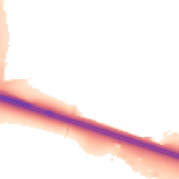 Night-time road noise heatmap for SL1 5UJ