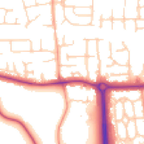 Daytime road noise heatmap for SL1 6AL