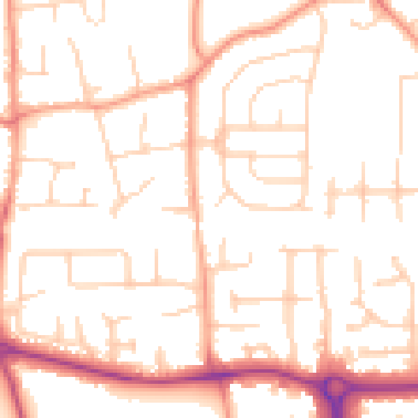 Daytime road noise heatmap for SL1 6EN