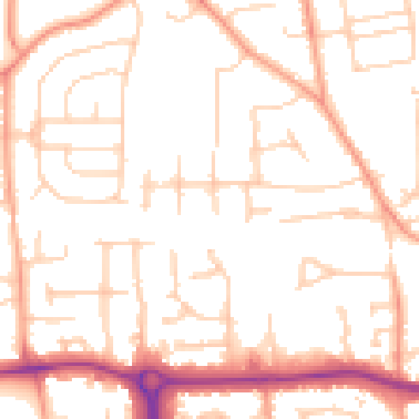 Daytime road noise heatmap for SL1 6HB
