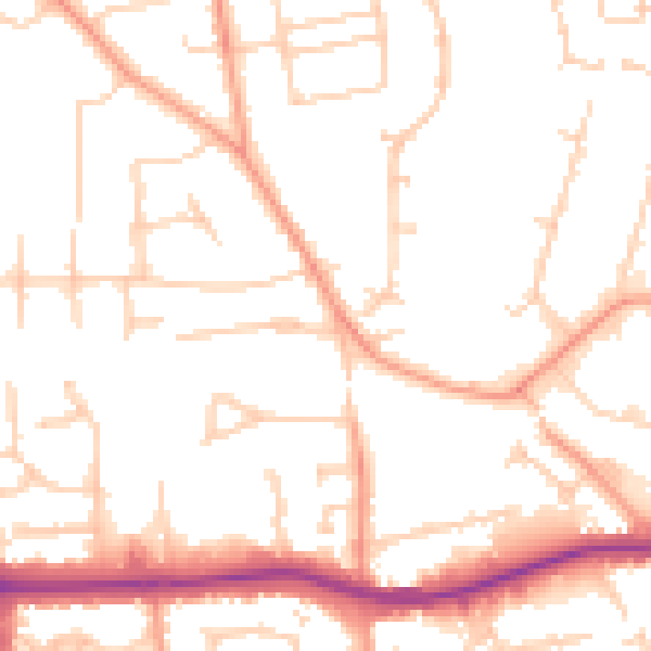 Daytime road noise heatmap for SL1 6JD