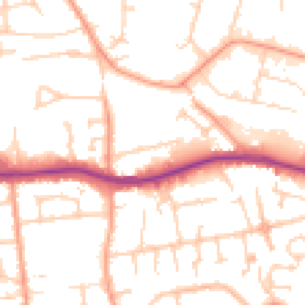 Daytime road noise heatmap for SL1 6JH