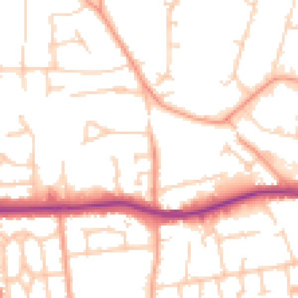 Daytime road noise heatmap for SL1 6JL