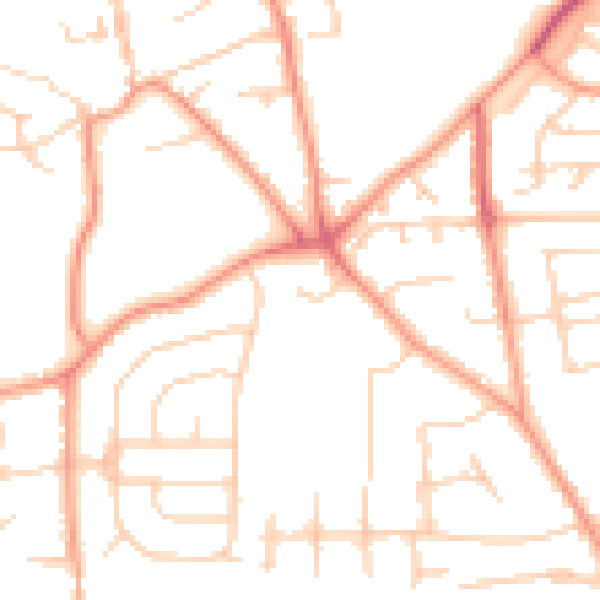 Daytime road noise heatmap for SL1 6LD