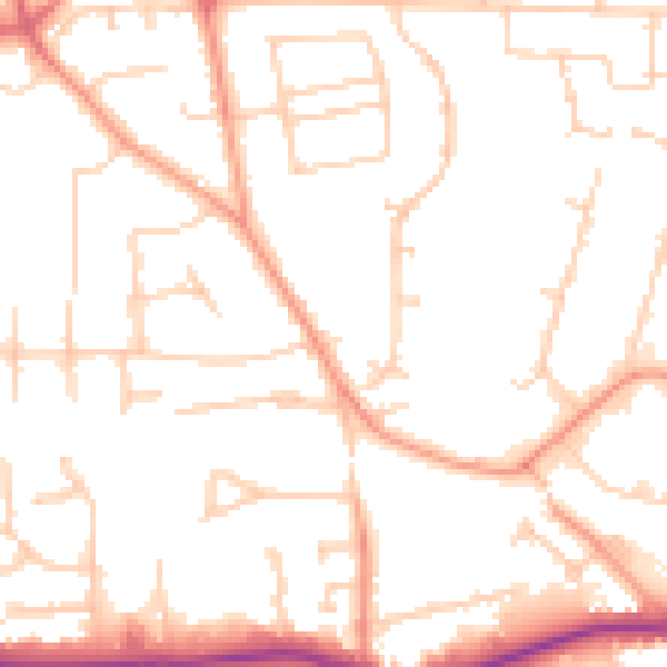 Daytime road noise heatmap for SL1 6LX