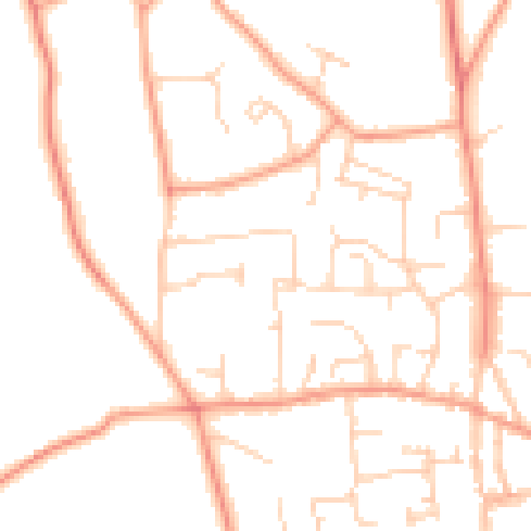 Daytime road noise heatmap for SL1 7DT