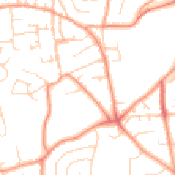 Daytime road noise heatmap for SL1 7HN