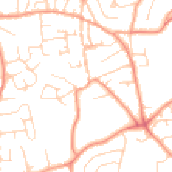 Daytime road noise heatmap for SL1 7JB