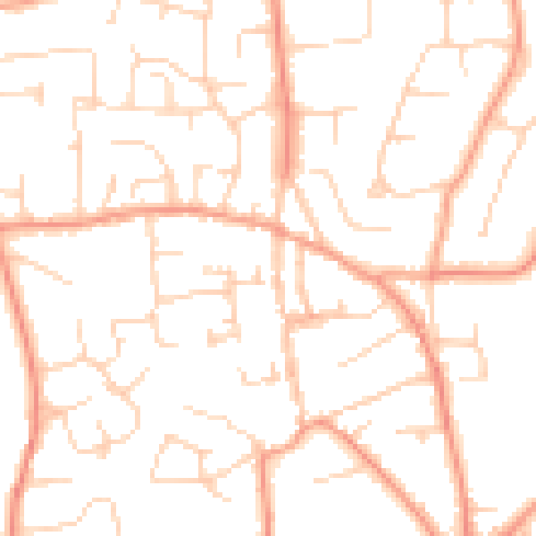 Daytime road noise heatmap for SL1 7JZ
