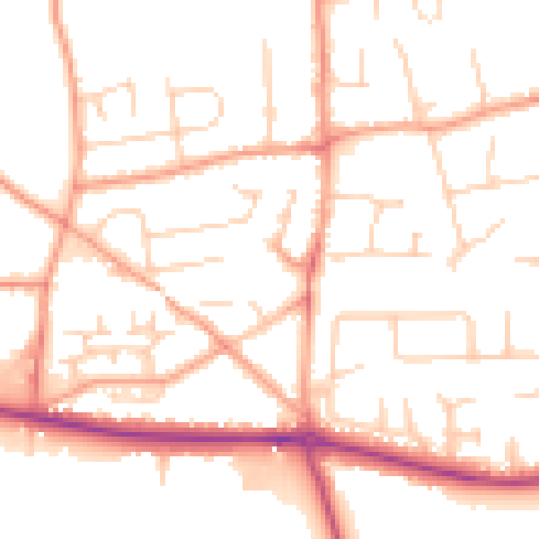 Daytime road noise heatmap for SL1 7NU