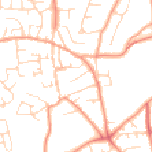 Daytime road noise heatmap for SL1 8BT