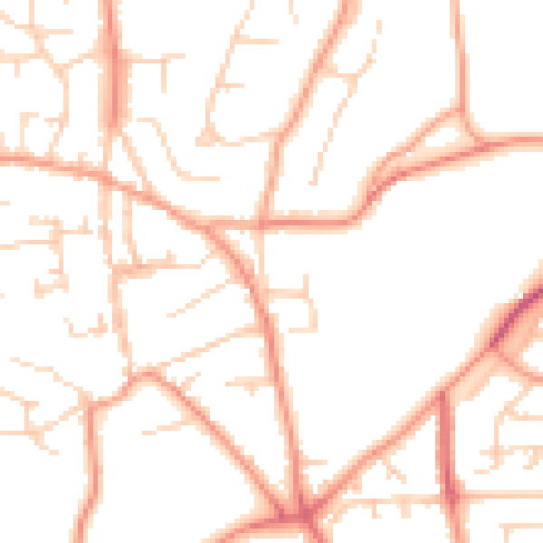 Daytime road noise heatmap for SL1 8BZ