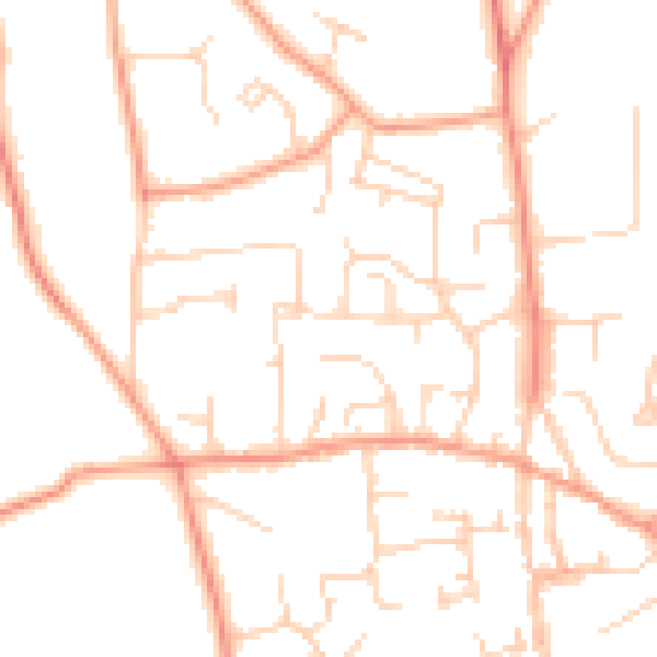 Daytime road noise heatmap for SL1 8HN