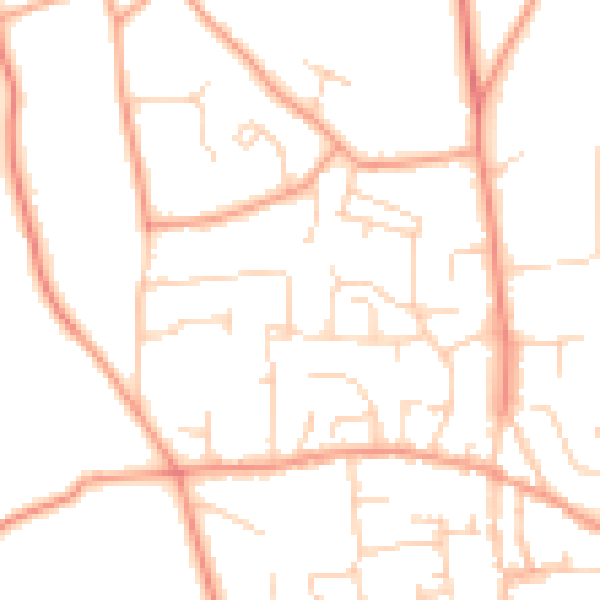 Daytime road noise heatmap for SL1 8HP