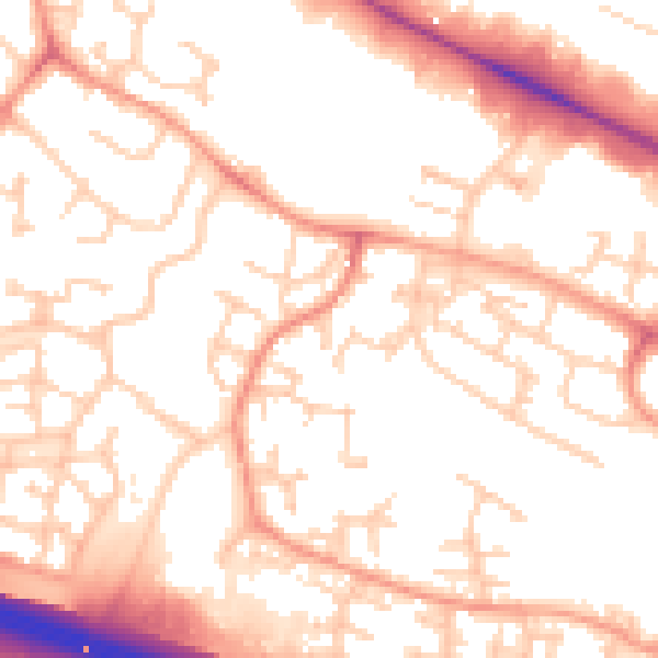 Daytime road noise heatmap for SL1 9AS
