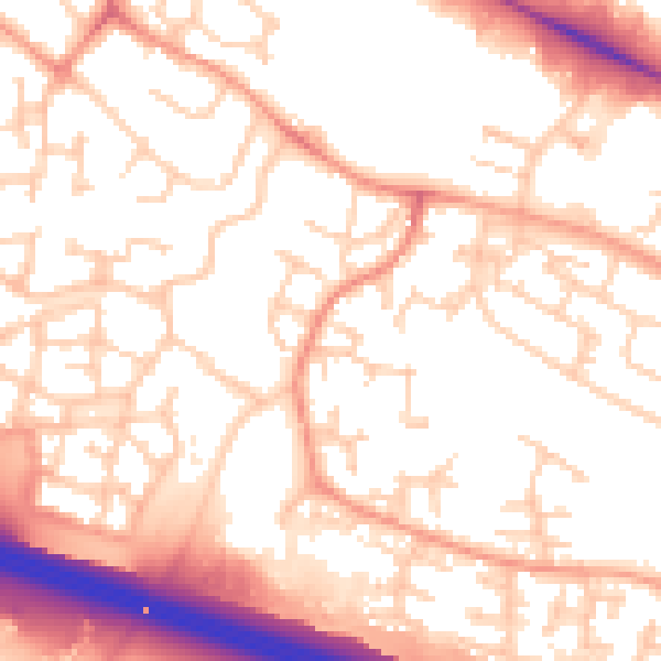 Daytime road noise heatmap for SL1 9BG