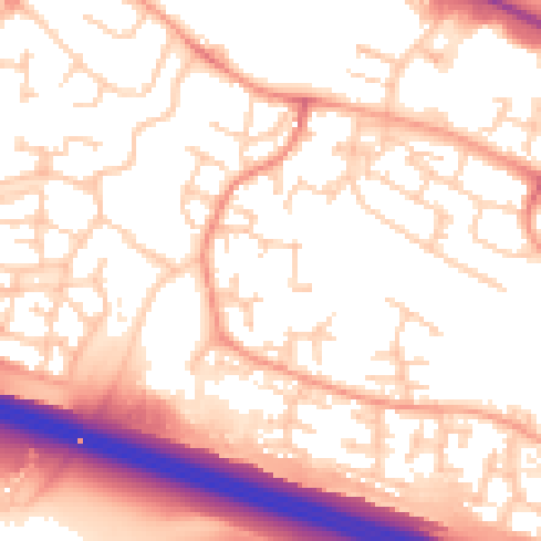 Daytime road noise heatmap for SL1 9BH