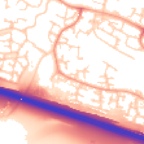 Daytime road noise heatmap for SL1 9DJ