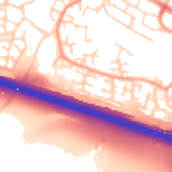 Daytime road noise heatmap for SL1 9DY