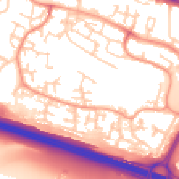 Daytime road noise heatmap for SL1 9HE