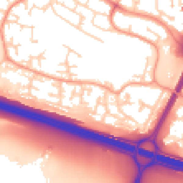 Daytime road noise heatmap for SL1 9JX
