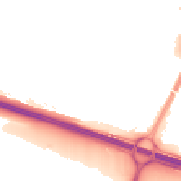 Night-time road noise heatmap for SL1 9JX