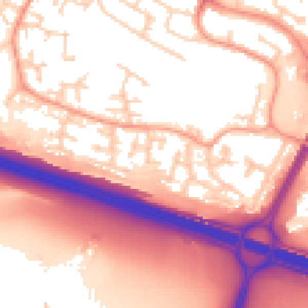 Daytime road noise heatmap for SL1 9JY