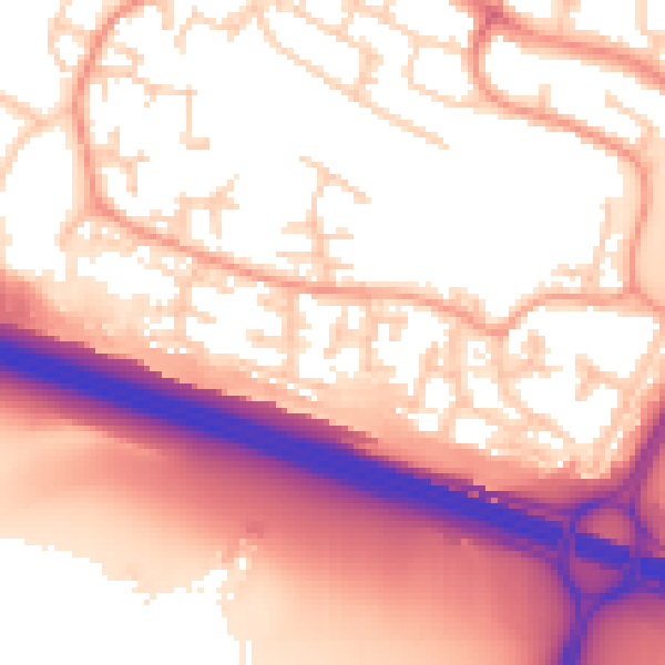 Daytime road noise heatmap for SL1 9JZ