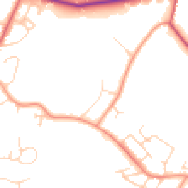 Daytime road noise heatmap for SL5 0AL