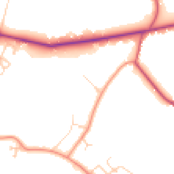 Daytime road noise heatmap for SL5 0AP