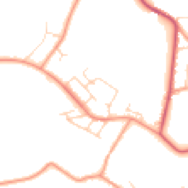 Daytime road noise heatmap for SL5 0AZ