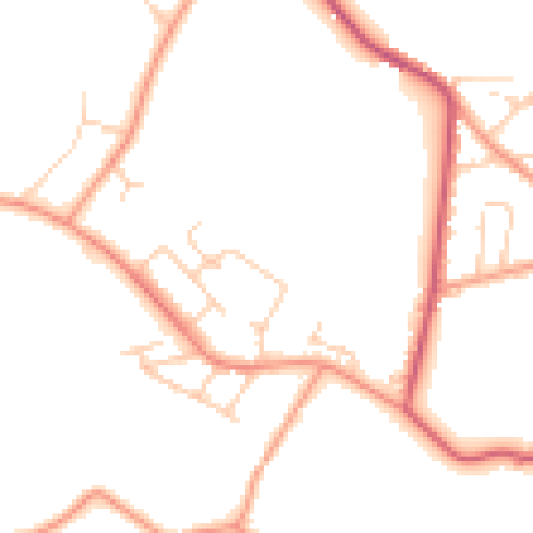 Daytime road noise heatmap for SL5 0BB