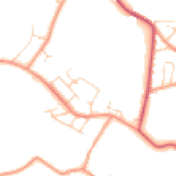 Daytime road noise heatmap for SL5 0BD