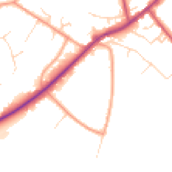 Daytime road noise heatmap for SL5 0BF