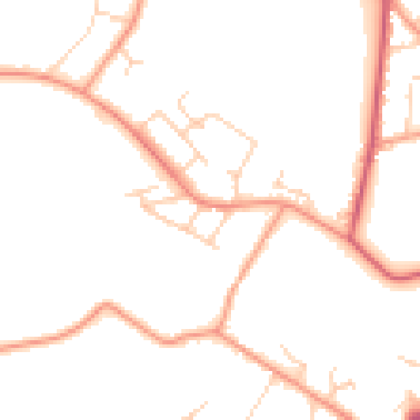 Daytime road noise heatmap for SL5 0BH