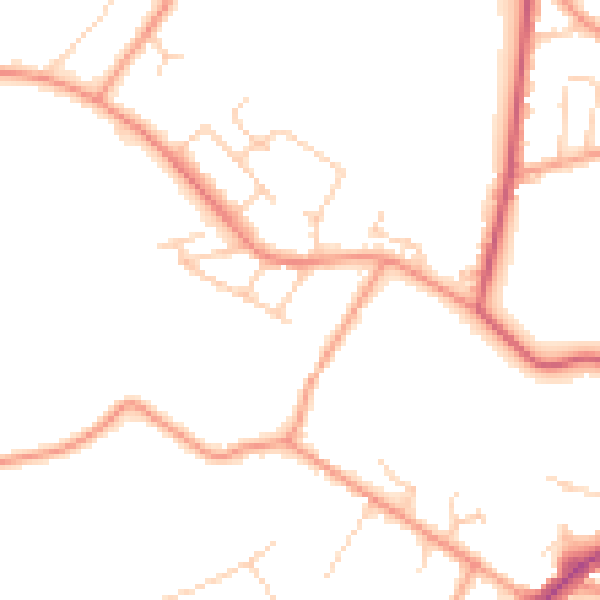 Daytime road noise heatmap for SL5 0BN