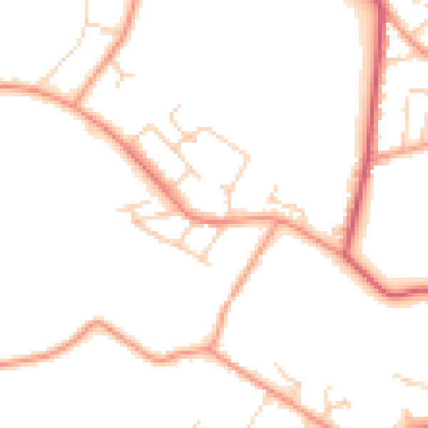 Daytime road noise heatmap for SL5 0BQ