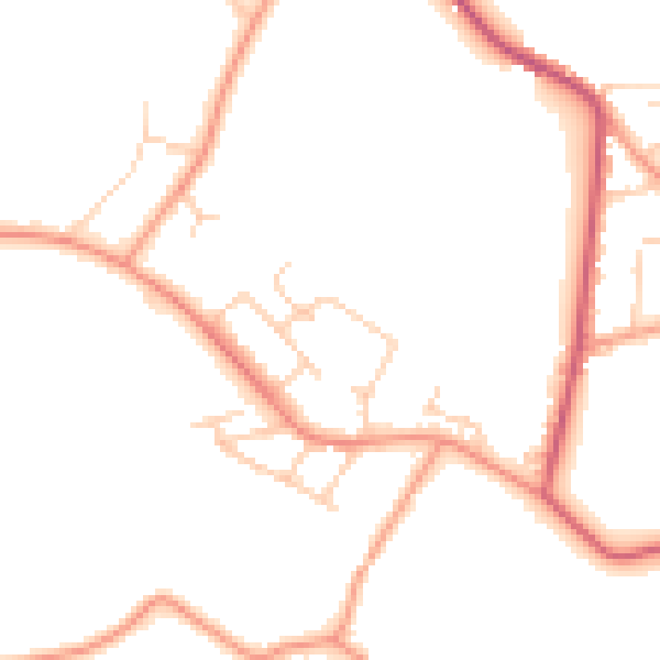 Daytime road noise heatmap for SL5 0BS
