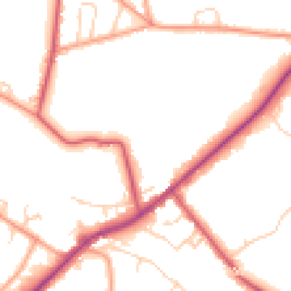 Daytime road noise heatmap for SL5 0BX