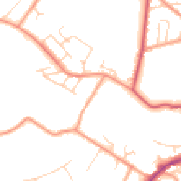 Daytime road noise heatmap for SL5 0DB