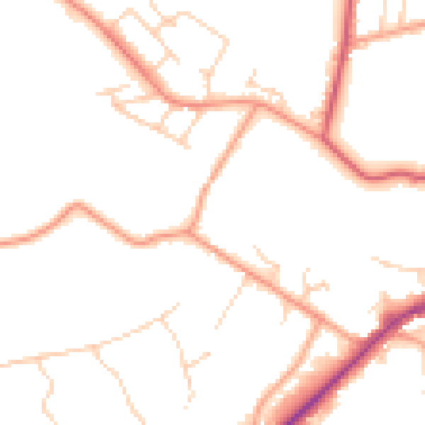 Daytime road noise heatmap for SL5 0DD