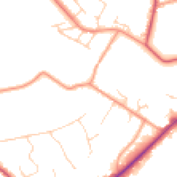 Daytime road noise heatmap for SL5 0DE