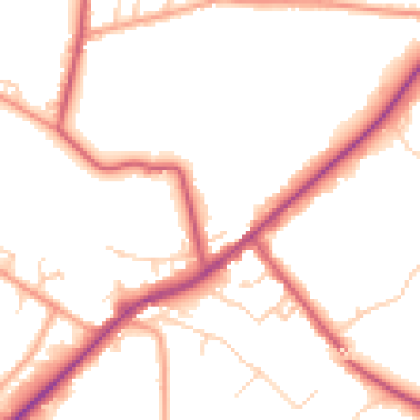 Daytime road noise heatmap for SL5 0DG