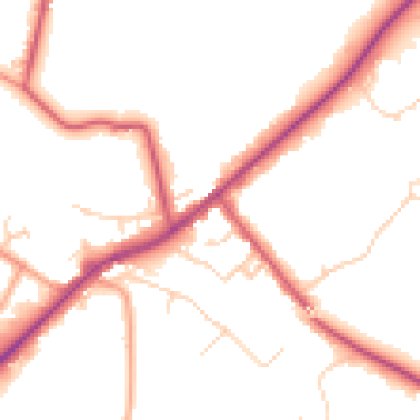 Daytime road noise heatmap for SL5 0DH