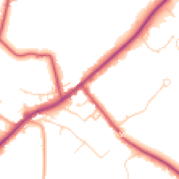 Daytime road noise heatmap for SL5 0DS