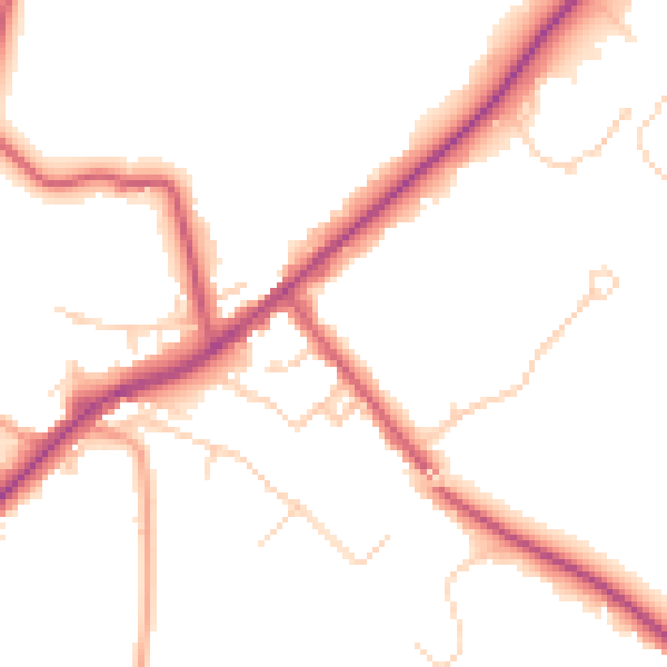 Daytime road noise heatmap for SL5 0DT