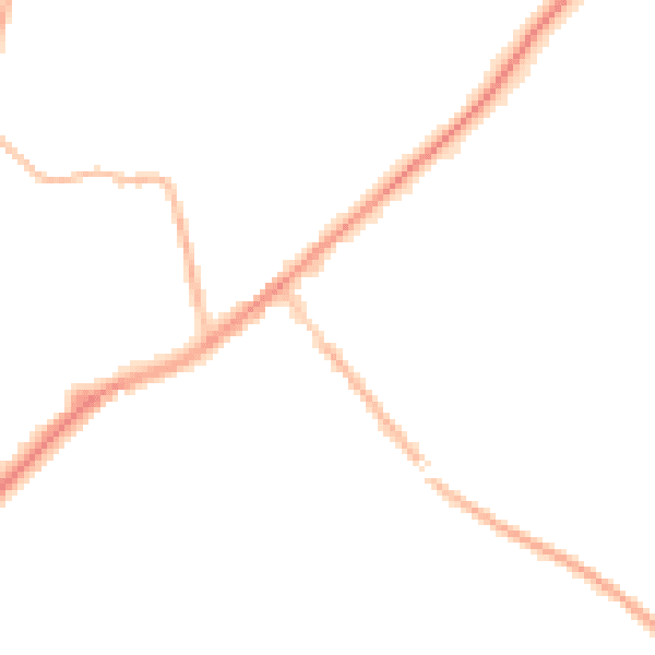 Night-time road noise heatmap for SL5 0DT